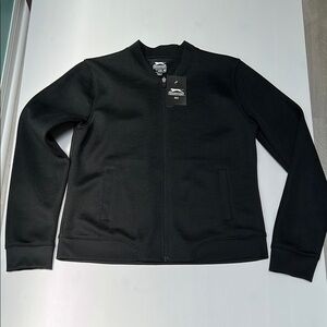 Slazenger Golf Black Mesh Golf Jacket